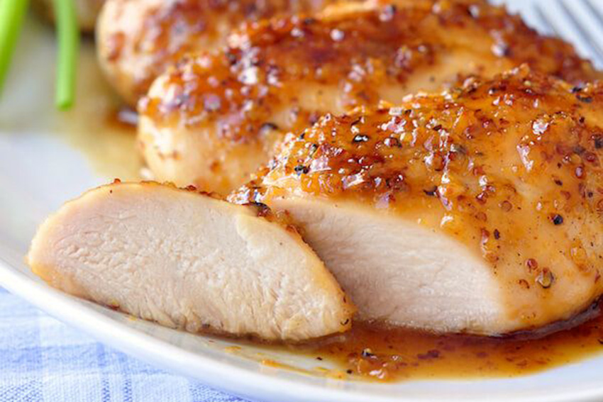Pechuga de Pollo al Horno con Mostaza y Miel