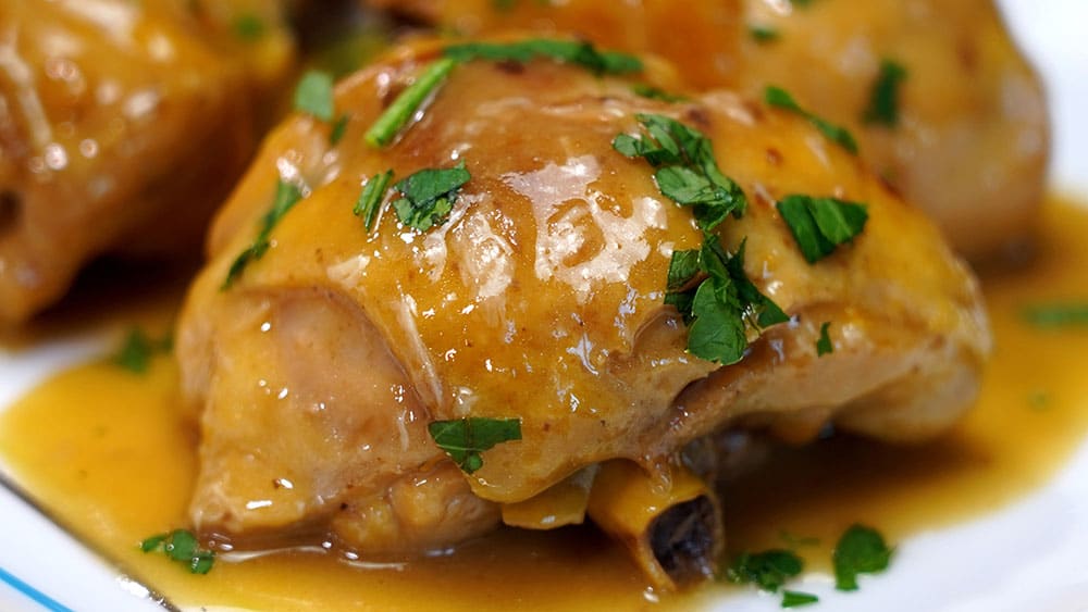 pollo al ajillo receta de la abuela