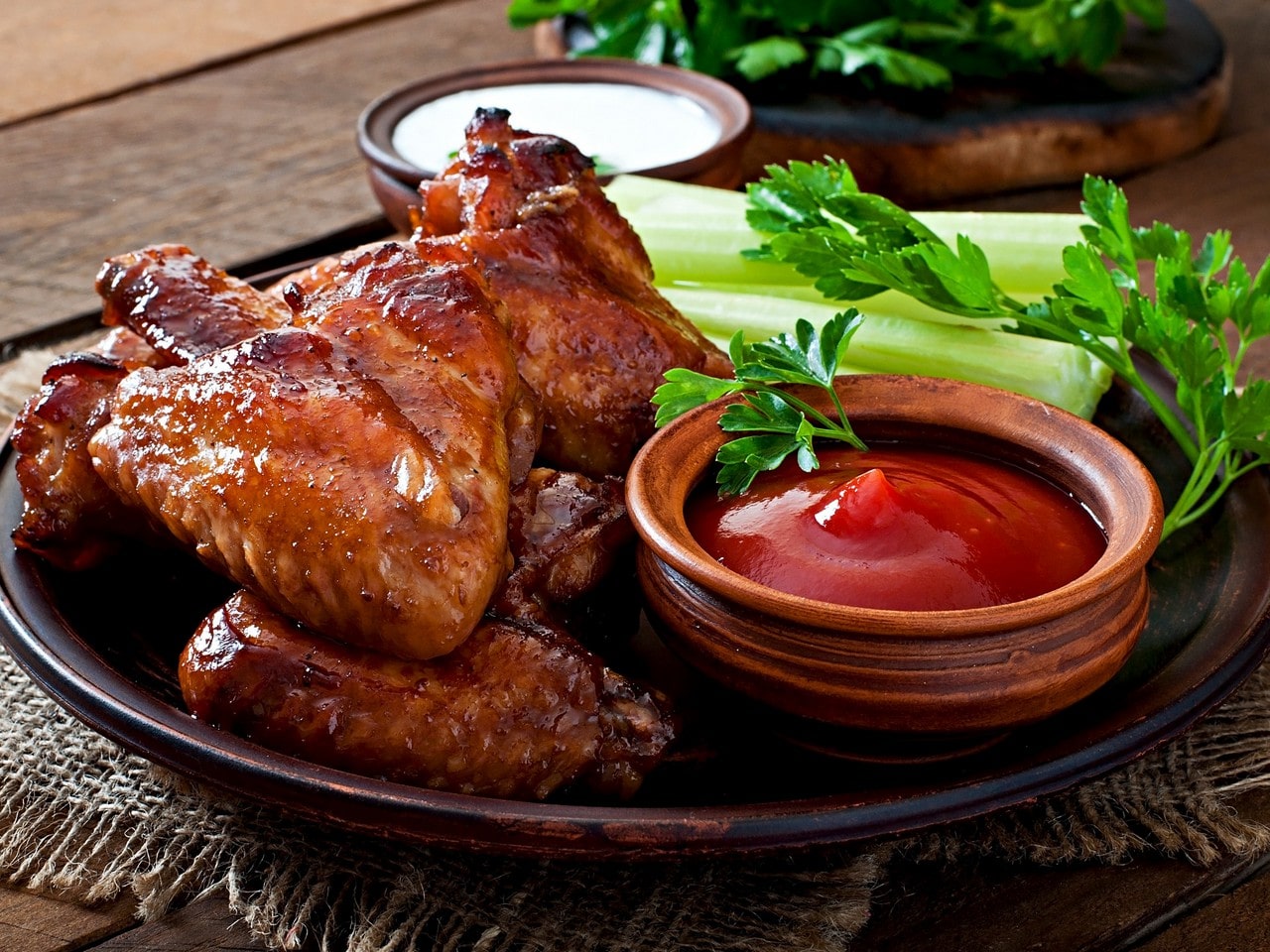 Alitas de Pollo con Salsa Teriyaki