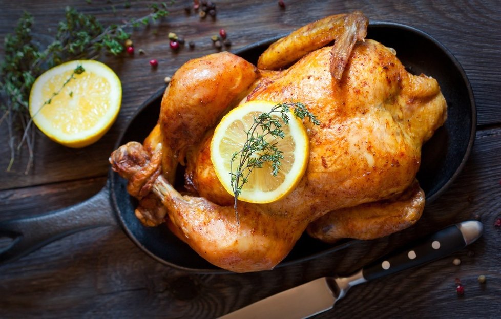 Pollo al Horno con Limón y Hierbas