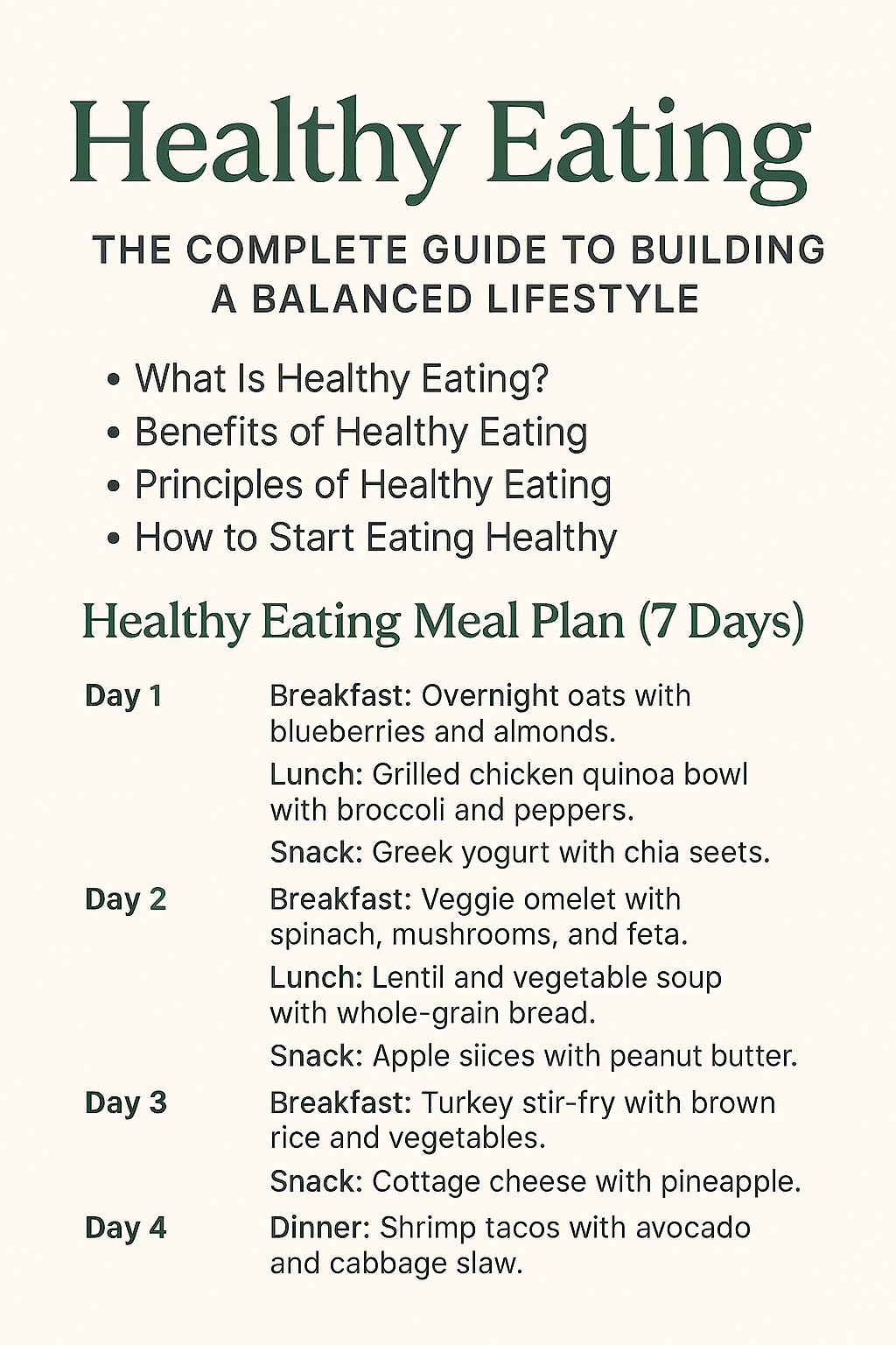 Healthy Eating
