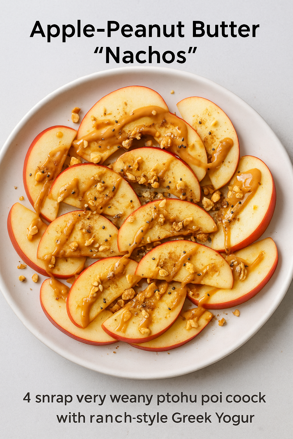 Apple-Peanut Butter “Nachos” 🍎🥜