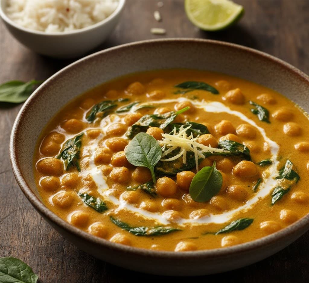 Chickpea & Spinach Coconut Curry