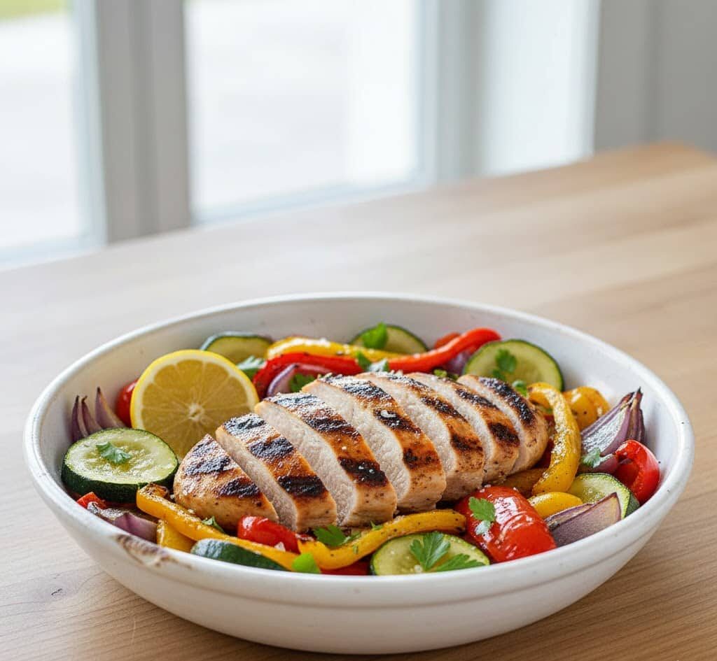 Grilled Chicken with Roasted Vegetables